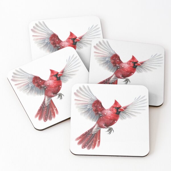 Item preview, Watercolor Flying Northern Cardinal designed and sold by TheAnimalZ00.