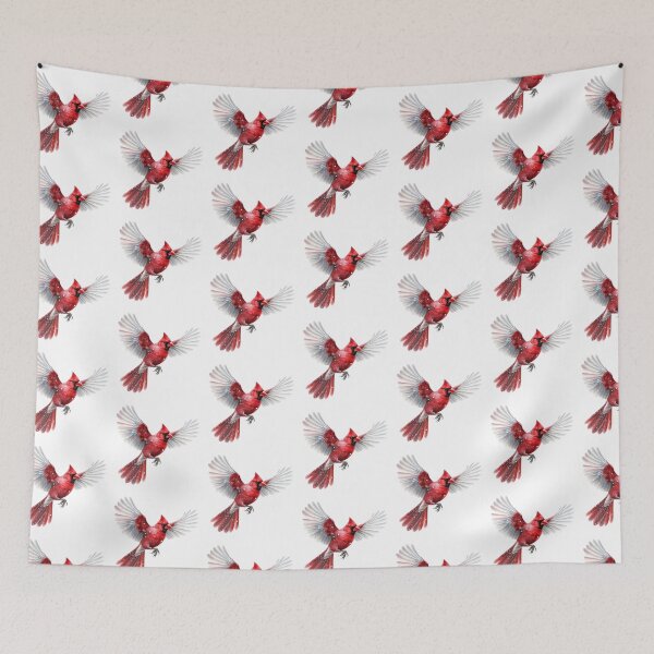 Item preview, Watercolor Flying Northern Cardinal designed and sold by TheAnimalZ00.