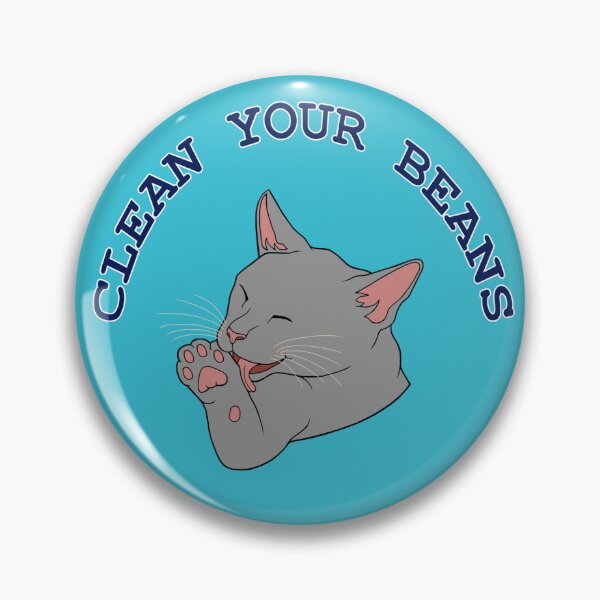 Item preview, Clean Your Beans Gray Cat Pun designed and sold by Deborah Camp.