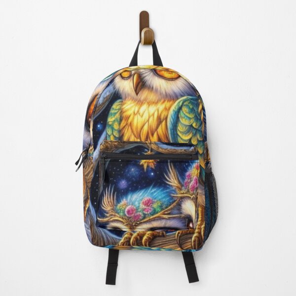Item preview, "Liquid paint Abstract owl design "-bright and colorful owl ladies designed and sold by Obinne.