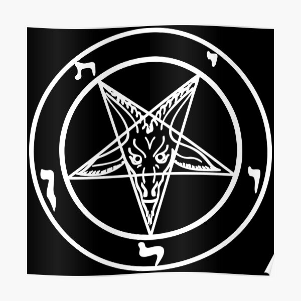 "The Sigil Of Baphomet (black And White Edition)" Poster For Sale By ...