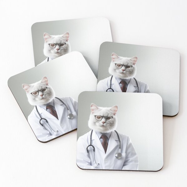 Item preview, Cat doctor meao with glasses  designed and sold by PetPalsEmporium.