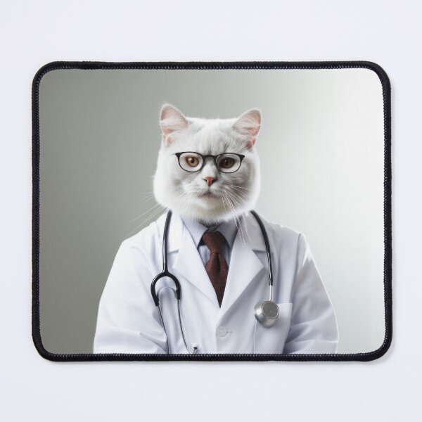 Item preview, Cat doctor meao with glasses designed and sold by PetPalsEmporium.