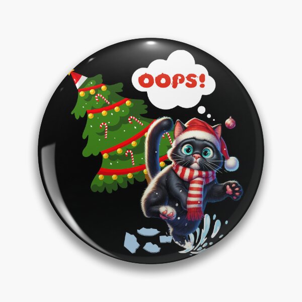 Item preview, Christmas Mishap: Clumsy Kitten's Holiday Adventure designed and sold by ArtFeverShop.
