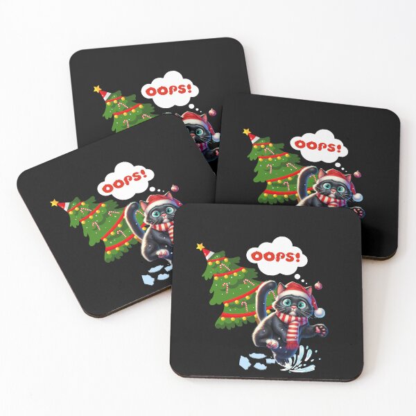 Item preview, Christmas Mishap: Clumsy Kitten's Holiday Adventure designed and sold by ArtFeverShop.