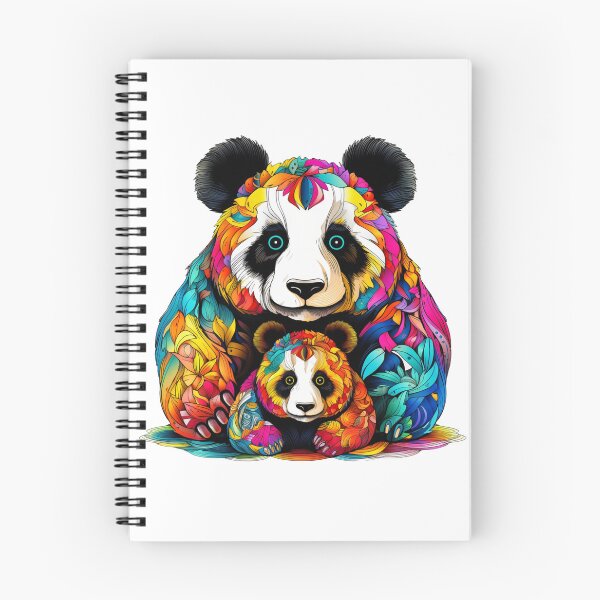 Item preview, Vibrant Panda Mom with her baby designed and sold by liana campbell.