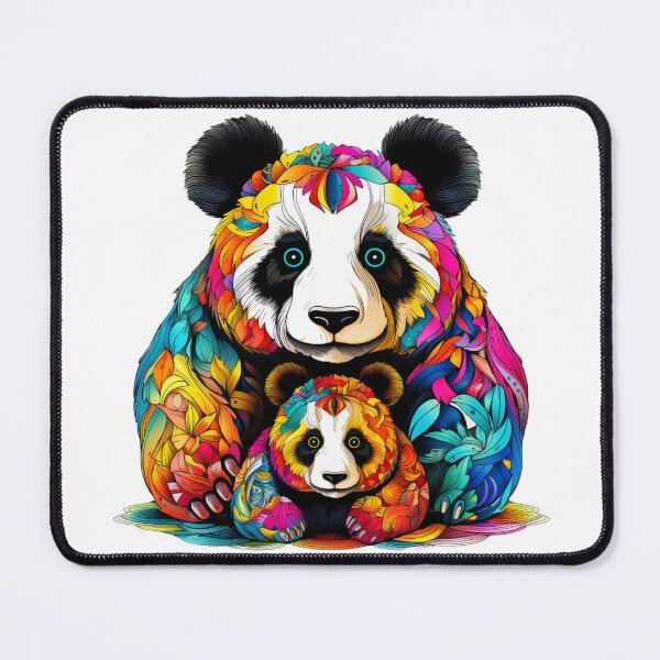 Item preview, Vibrant Panda Mom with her baby designed and sold by liana campbell.