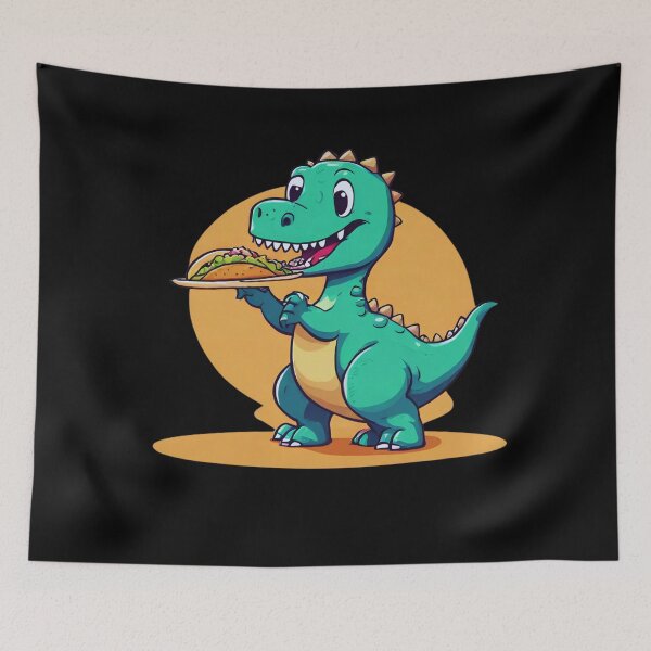 Item preview,  Happy Mr Dino with taco designed and sold by Journey-North.