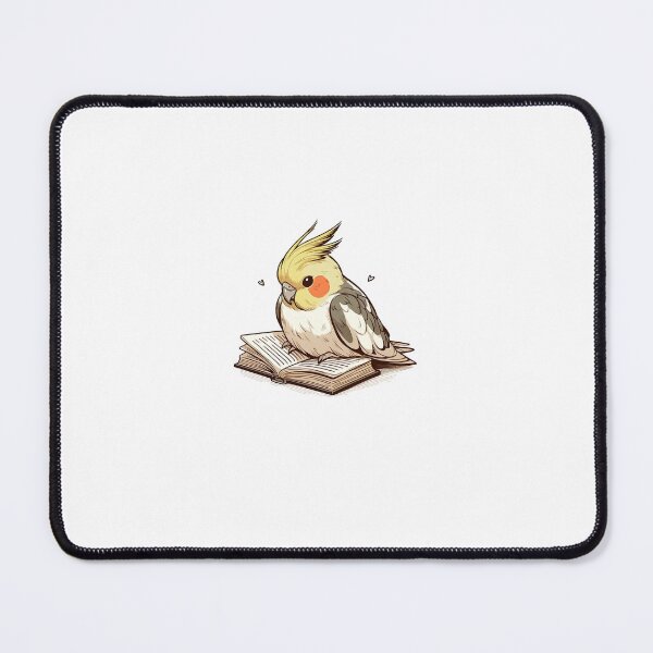 Item preview, Chubby Pied Cockatiel Reading designed and sold by sosodesj.