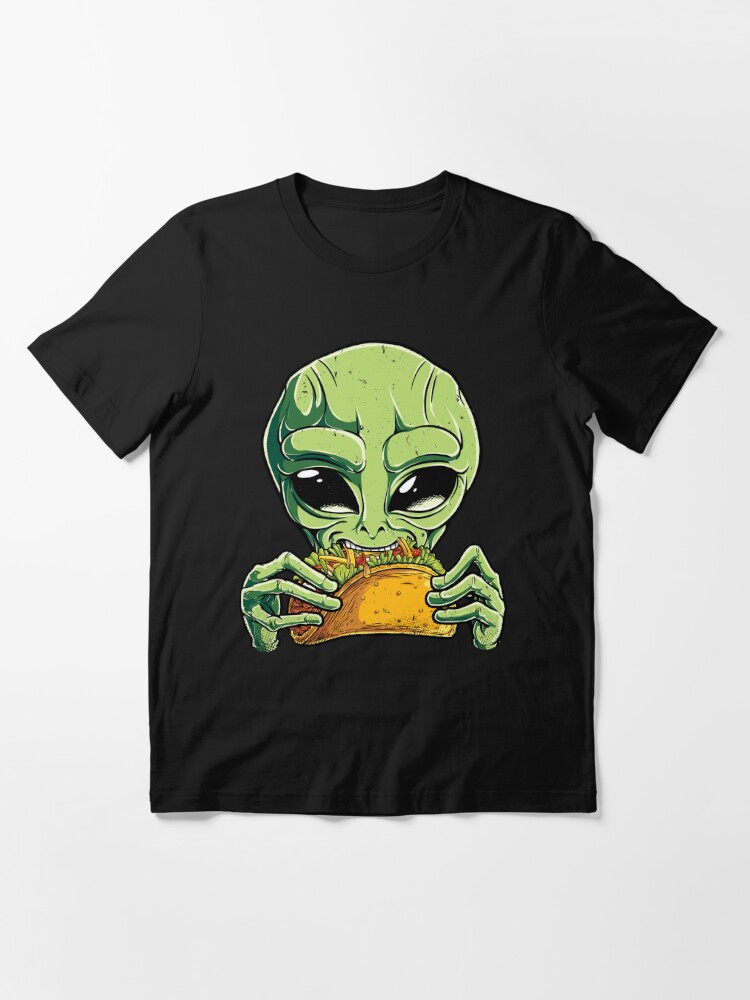 Green Alien Ufo Boys Kids Men Women T-Shirt