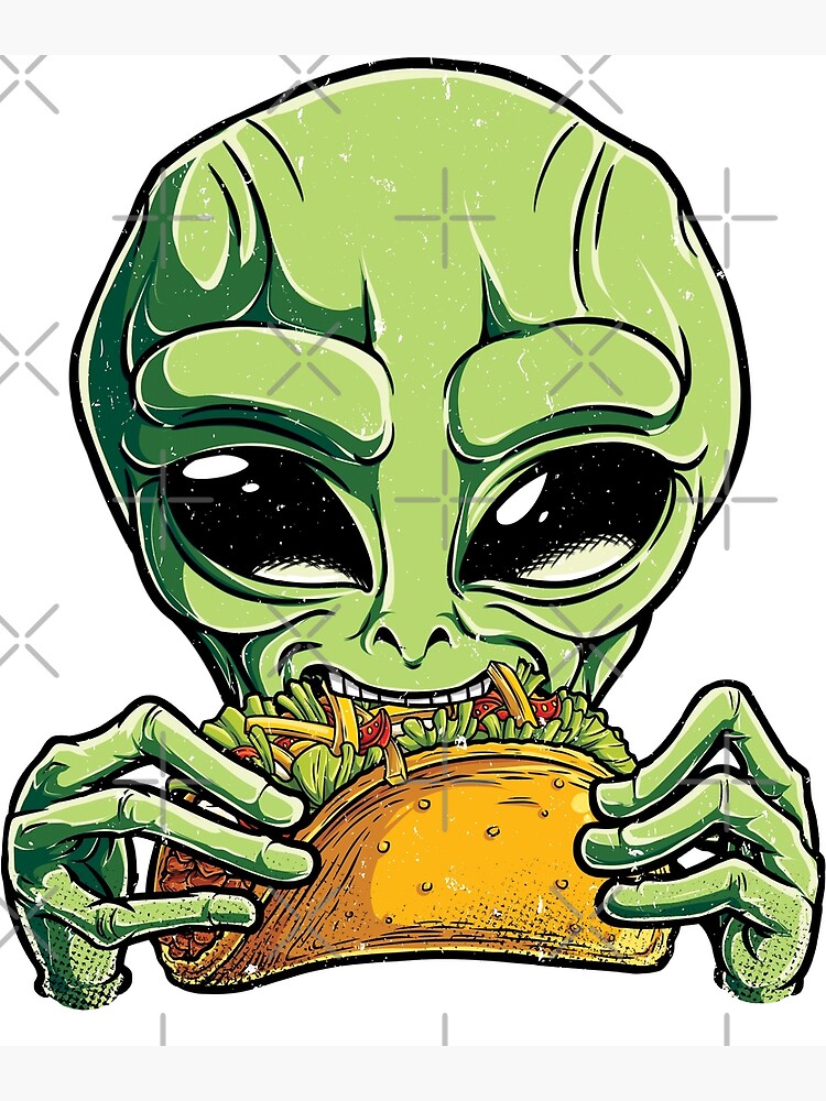 Alien Essen Taco T Shirt Ufo Manner Frauen Kinder Jungen Madchen Geschenk Grusskarte Von Liquegifts Redbubble