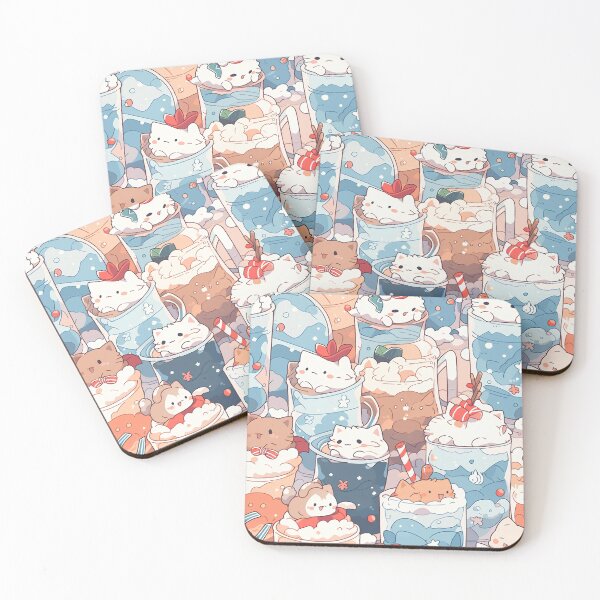 Item preview, Meowy Ice Cream Party Patterns designed and sold by Mindterest.