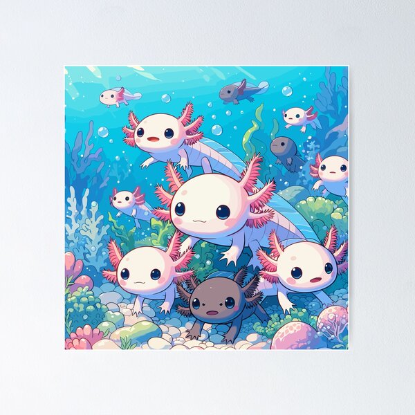 Item preview, axolotl family designed and sold by PincelDillo.