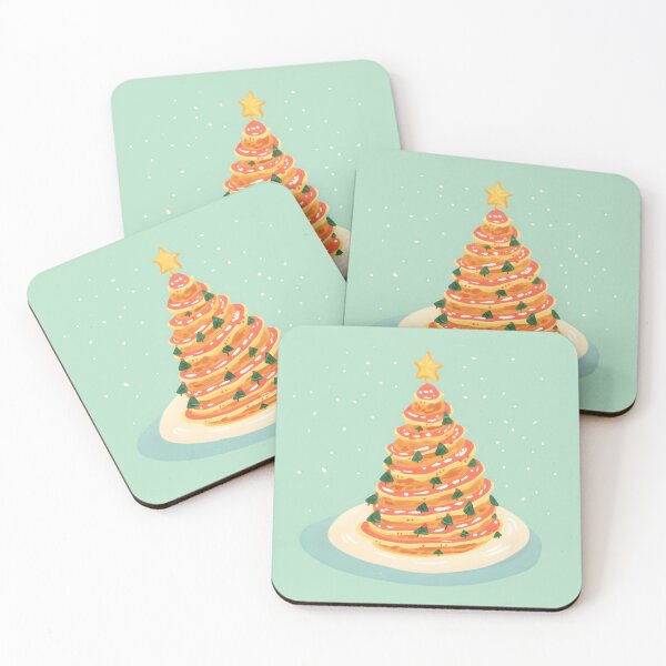 Item preview, Pancake Stack Christmas tree | funny christmas art designed and sold by WrapNRibbons.