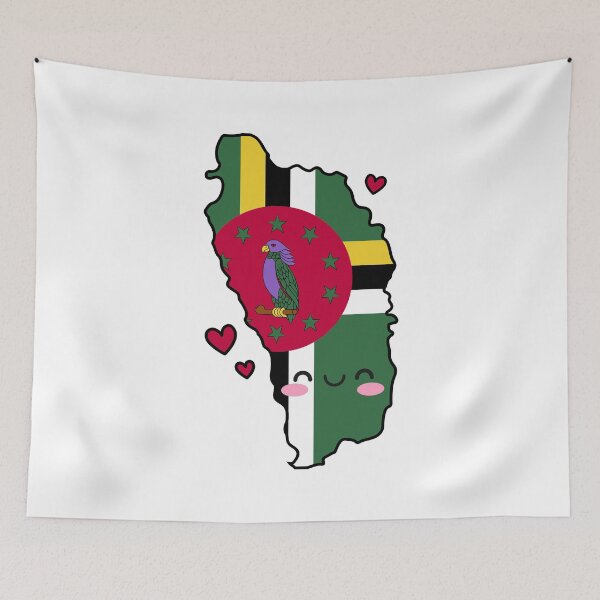 Item preview, Dominica Flag Map Smile with Love designed and sold by pixelsparkzone.