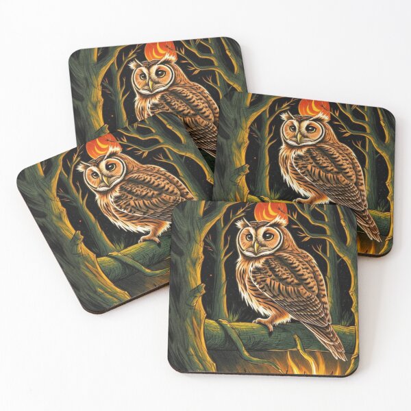 Item preview,  Liquid  paint Abstract owl design "-bright and colorful owl ladies  designed and sold by Obinne.