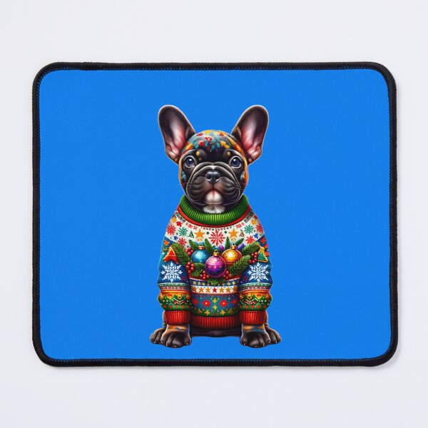 Item preview, French Bulldog's Merry Woofmas Vibes in Christmas Sweater designed and sold by TheMostLikely.