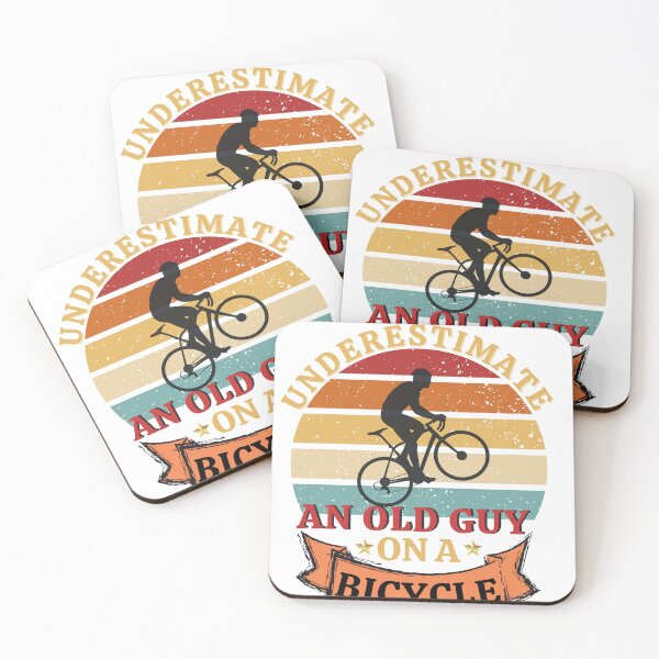 Item preview, Never Underestimate An Old Guy On A Bicycle   designed and sold by VectorologyCo .