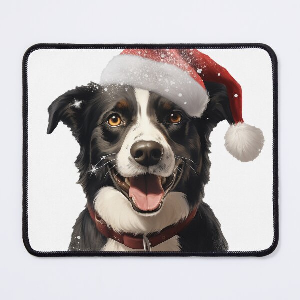 Item preview, Collie Santa Hat Xmas Christmas Fun Cute designed and sold by LastHighwayTees.