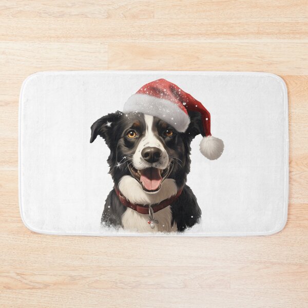Item preview, Collie Santa Hat Xmas Christmas Fun Cute designed and sold by LastHighwayTees.