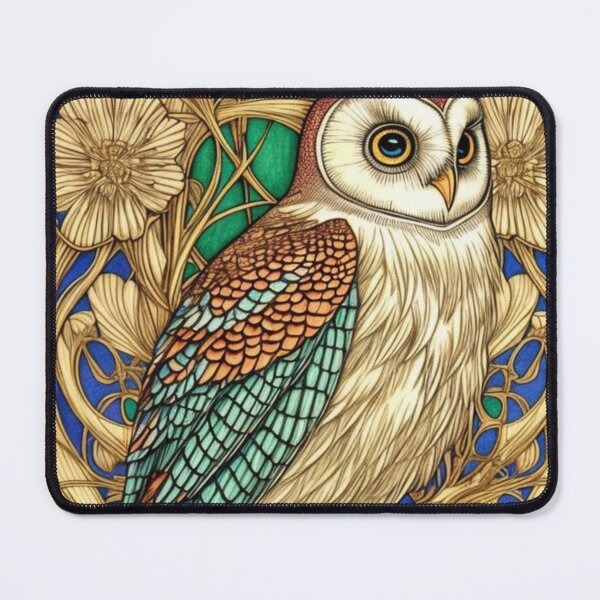 Item preview, Liquid paint Abstract owl design "-bright and colorful owl ladies designed and sold by Obinne.