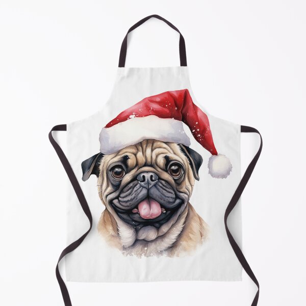 Item preview, Pug Dog Santa Hat Xmas Christmas Fun Cute designed and sold by LastHighwayTees.