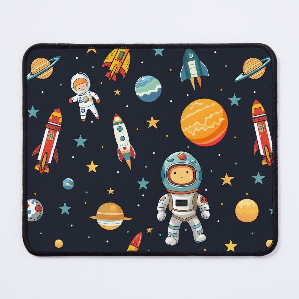 Item preview, Space Scene with Cartoon Astronaut and Rockets designed and sold by 89BLACK.