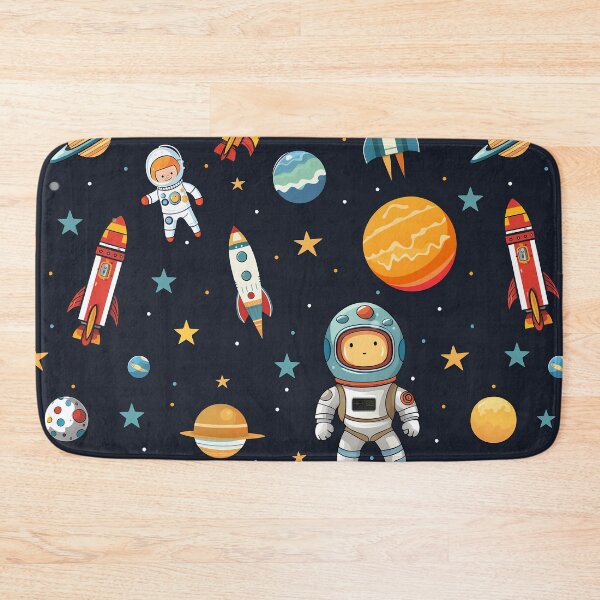 Item preview, Space Scene with Cartoon Astronaut and Rockets designed and sold by 89BLACK.