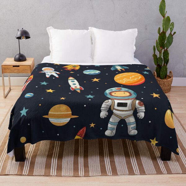 Item preview, Space Scene with Cartoon Astronaut and Rockets designed and sold by 89BLACK.