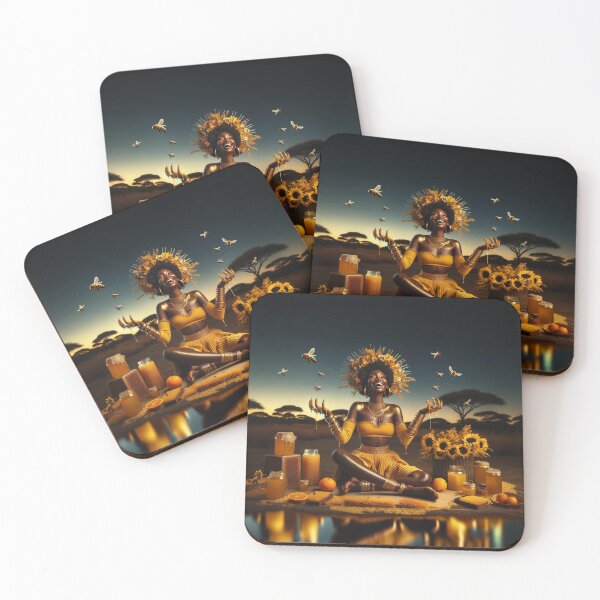 Item preview, Blessings by the River - Goddess Oshun with bees and honey designed and sold by DeLuxeNoir.