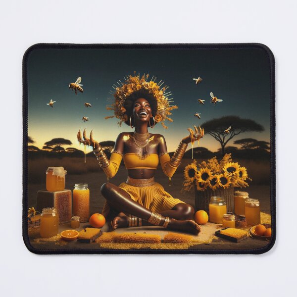 Item preview, Blessings by the River - Goddess Oshun with bees and honey designed and sold by DeLuxeNoir.