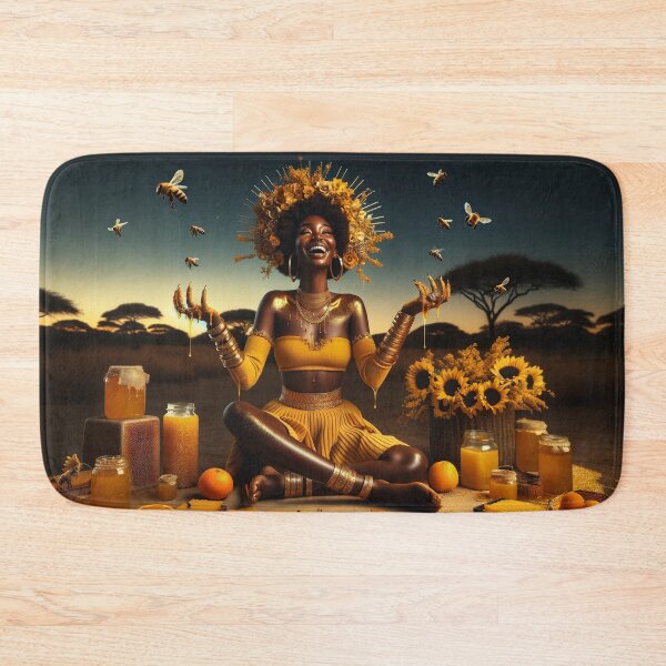 Item preview, Blessings by the River - Goddess Oshun with bees and honey designed and sold by DeLuxeNoir.