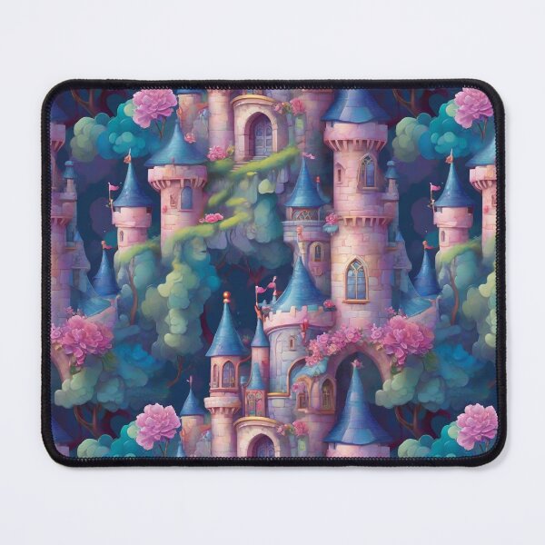 Item preview, Watercolor Enchanted Castle Pattern designed and sold by Patternliss.