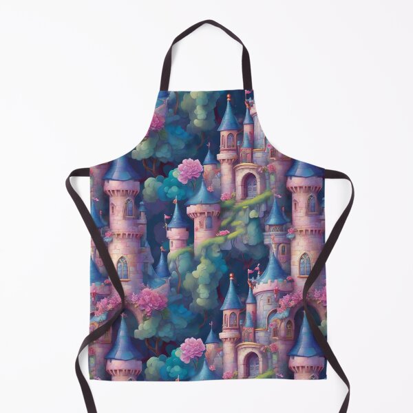 Item preview, Watercolor Enchanted Castle Pattern designed and sold by Patternliss.