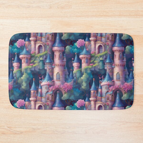 Item preview, Watercolor Enchanted Castle Pattern designed and sold by Patternliss.