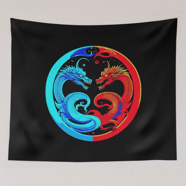 Item preview, Red and Blue Dragons designed and sold by AychtuoImages.