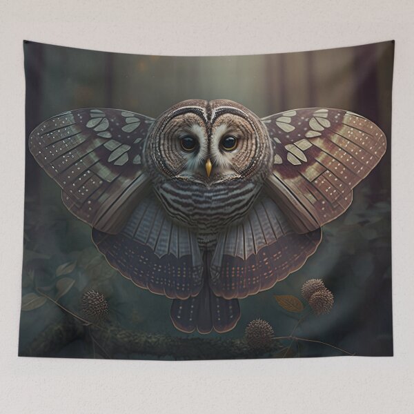 Item preview, Barred owl moth designed and sold by locustgirl.