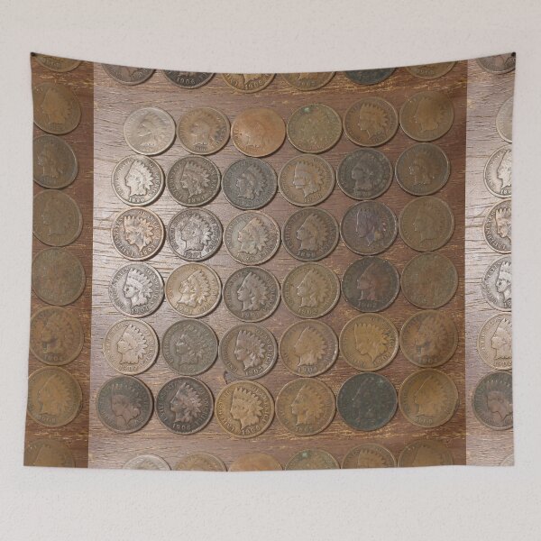 Item preview, Well used Indian Cents  designed and sold by coinsxcrochet.