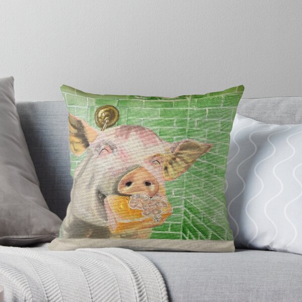 Item preview, Blissful pig eating bubbly soap stolen from bathroom designed and sold by TracyJay.