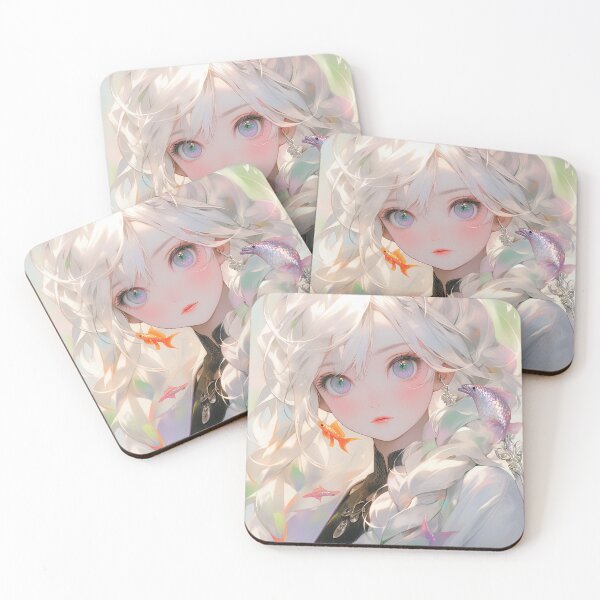Item preview, Serene Aquatic Koi Fantasy Anime Girl designed and sold by bubblegoth.
