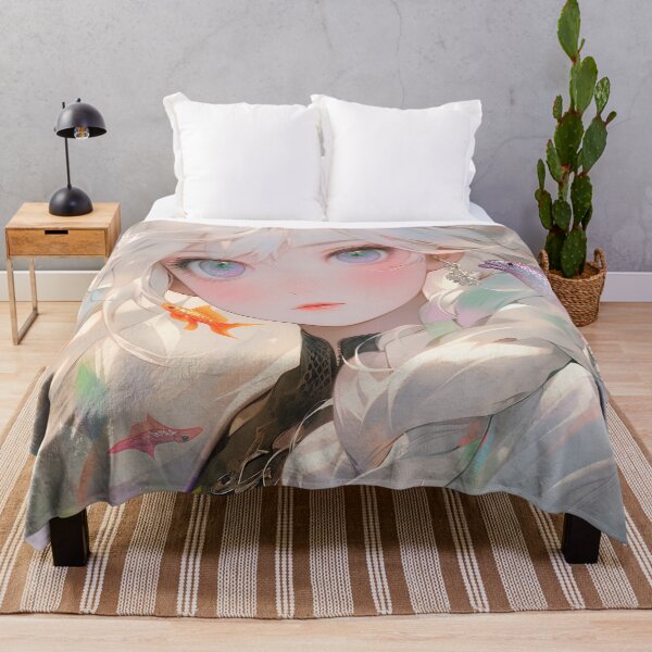 Item preview, Serene Aquatic Koi Fantasy Anime Girl designed and sold by bubblegoth.