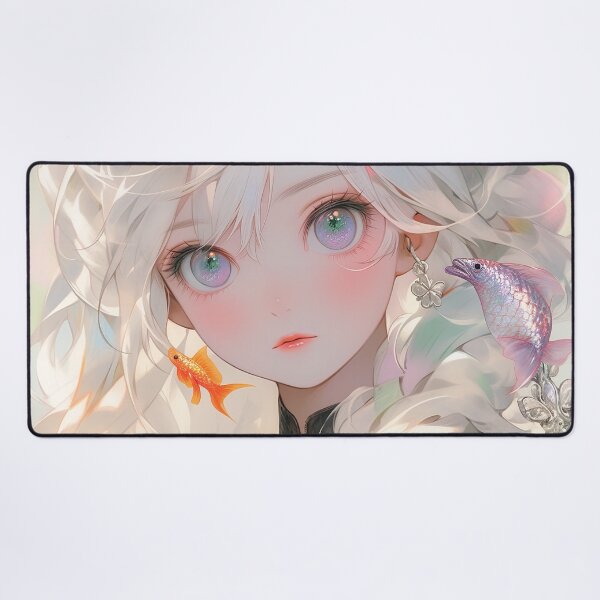 Item preview, Serene Aquatic Koi Fantasy Anime Girl designed and sold by bubblegoth.