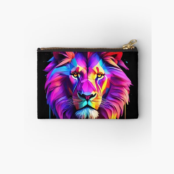 Item preview, Abstract neon lion art designed and sold by PictureCanvas.