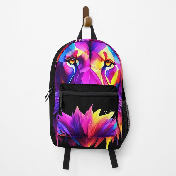 Item preview, Abstract neon lion art designed and sold by PictureCanvas.