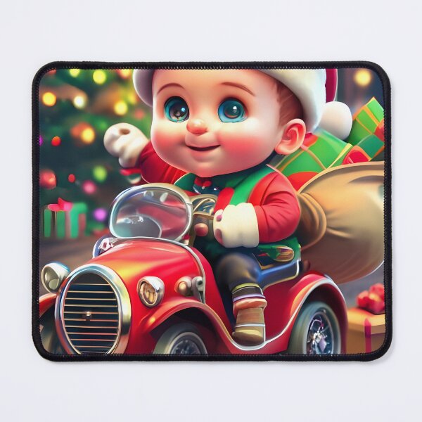Item preview, Cheerful Baby Santa Riding Toy Car designed and sold by Cosmoverso.