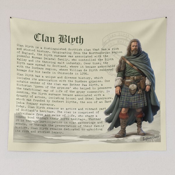 Item preview, Clan Blyth Scottish History  designed and sold by BagTown Clans.
