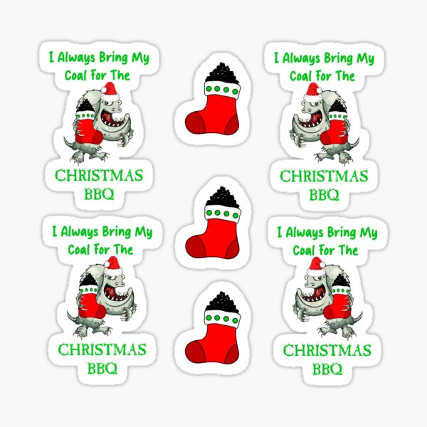 Funny Christmas stockings coal oriented xmas' Sticker