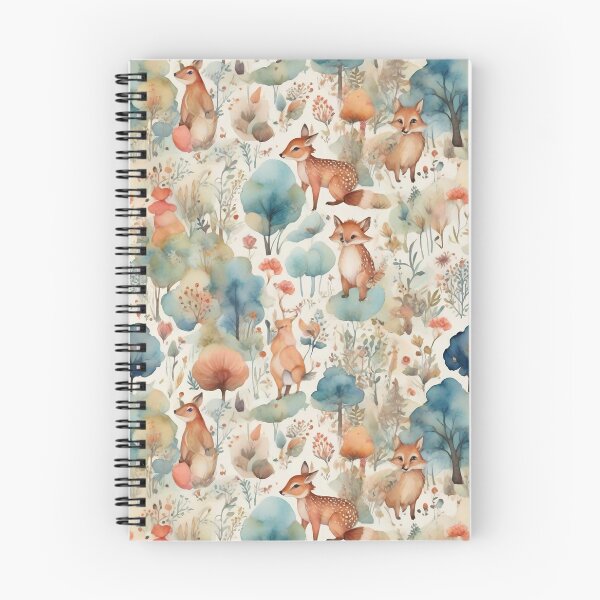 Item preview, Watercolor Whimsical Woodland Pattern designed and sold by Patternliss.