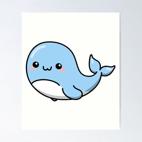 Kawaii Sea Animals Set Poster