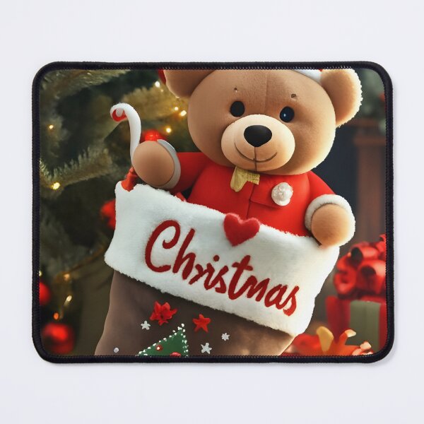 Item preview, Rose Christmas Stocking with Cute Teddy Bear Boy designed and sold by Cosmoverso.